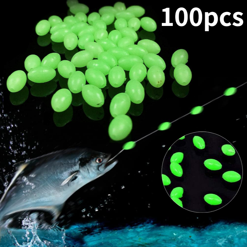 100pcs/lot Oval Night Luminous - Fishing Equipment Used ulasan dan harga
