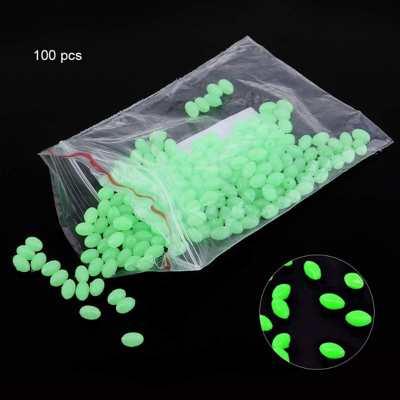 100pcs/lot Oval Night Luminous - Fishing Equipment Used ulasan dan harga