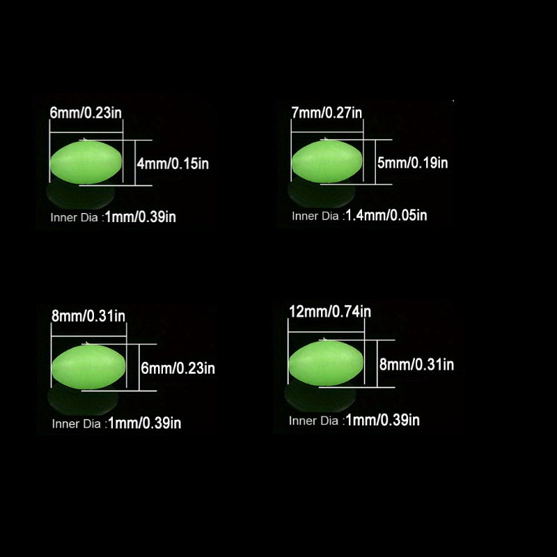 100pcs/lot Oval Night Luminous - Fishing Equipment Used ulasan dan harga