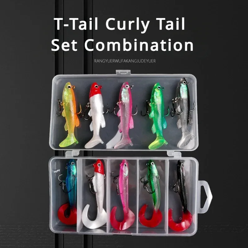10 Pcs Lure Baits with T-tail  - Fishing Equipment Online ulasan dan harga