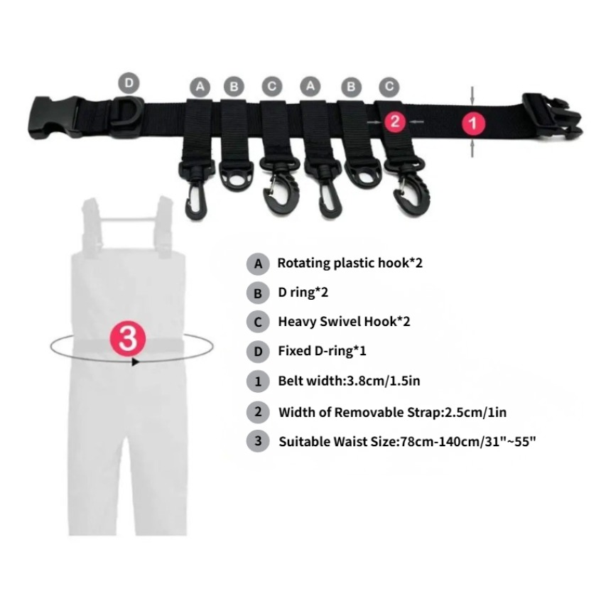 1Pcs Adjustable Wading Belts F - Fishing Equipment Used ulasan dan harga