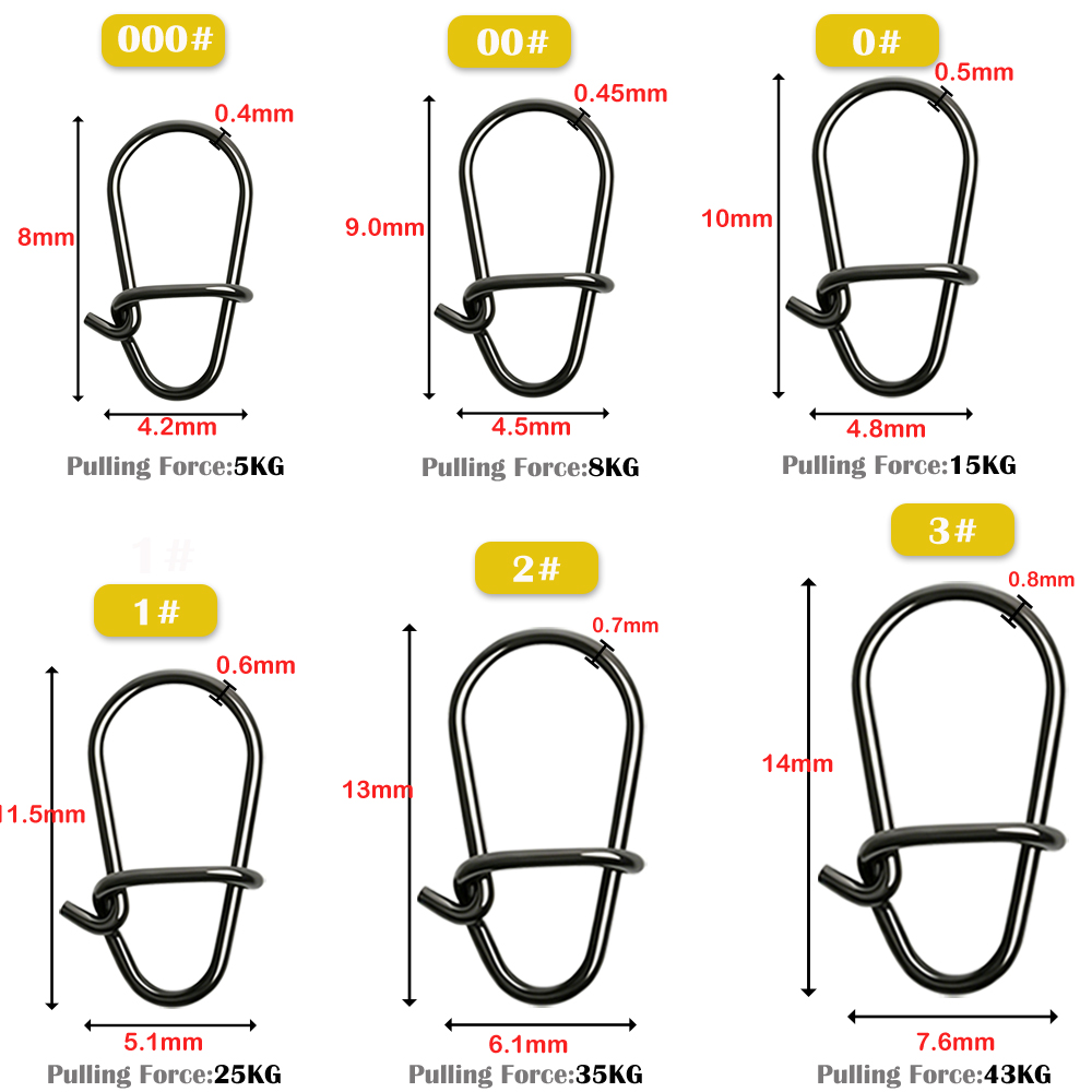 GOBAIT 100Pcs Black Stainless  - Fishing Equipment Used ulasan dan harga