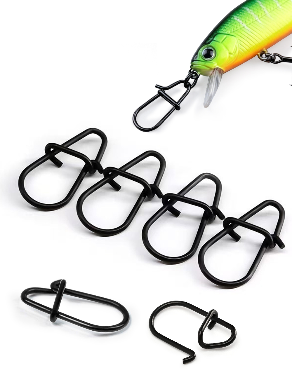 GOBAIT 100Pcs Black Stainless  - Fishing Equipment Used ulasan dan harga