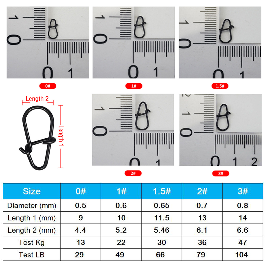 50Pcs Crankbait Snaps Stainles - Fishing Equipment Used ulasan dan harga