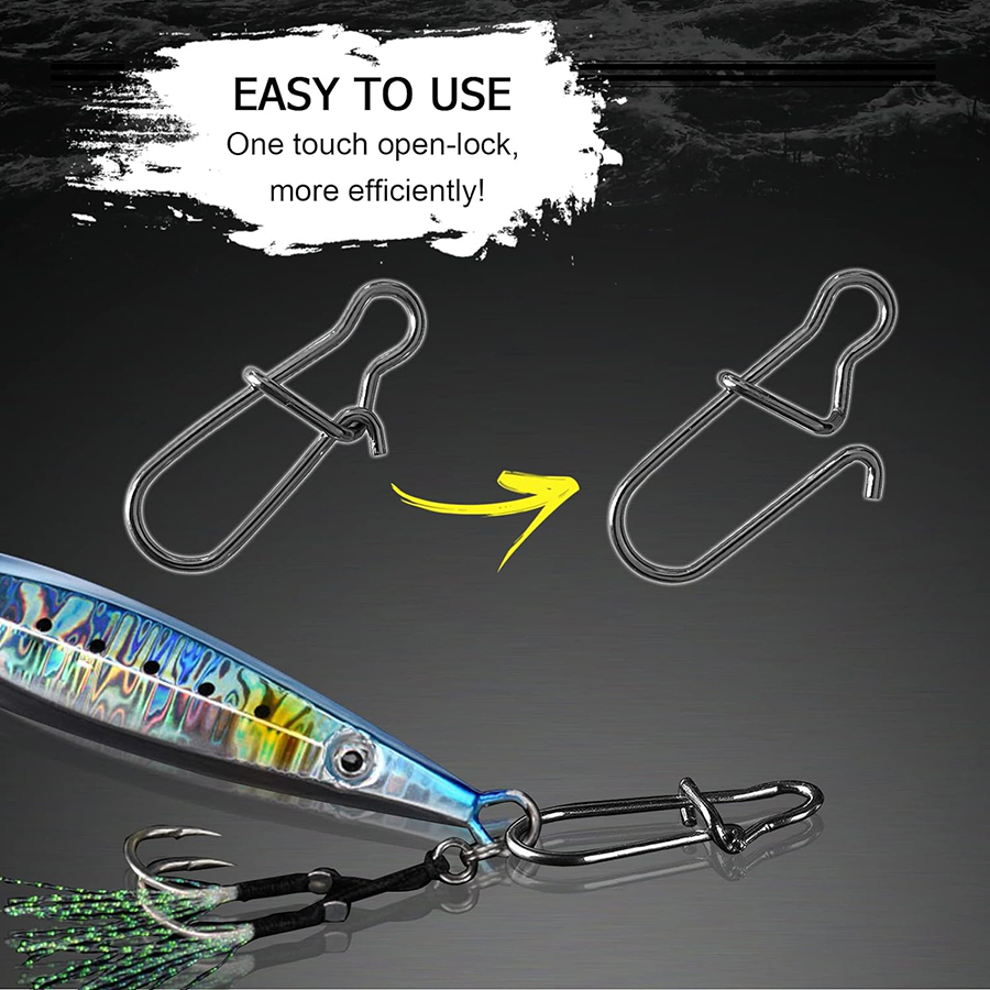 50Pcs Crankbait Snaps Stainles - Fishing Equipment Used ulasan dan harga