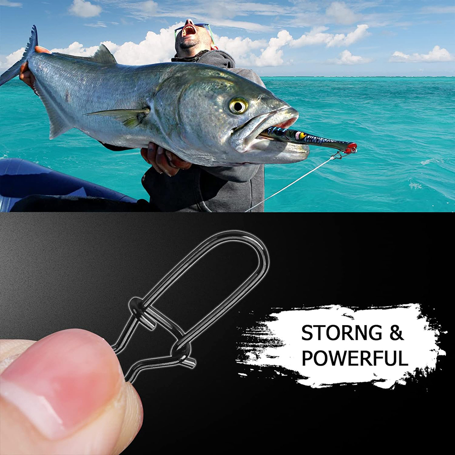 50Pcs Crankbait Snaps Stainles - Fishing Equipment Used ulasan dan harga