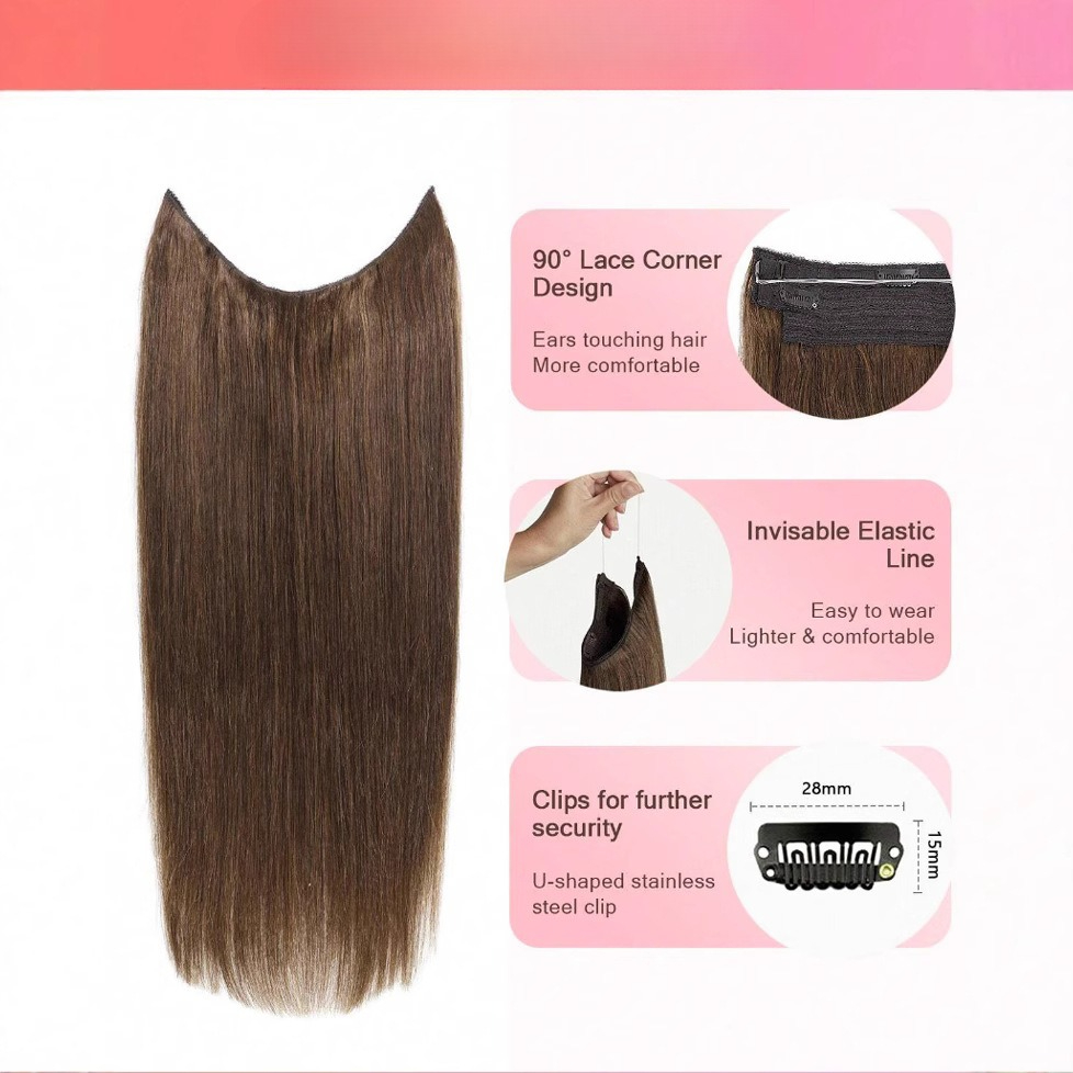 women's real hair wig can be p - Fishing Line ulasan dan harga